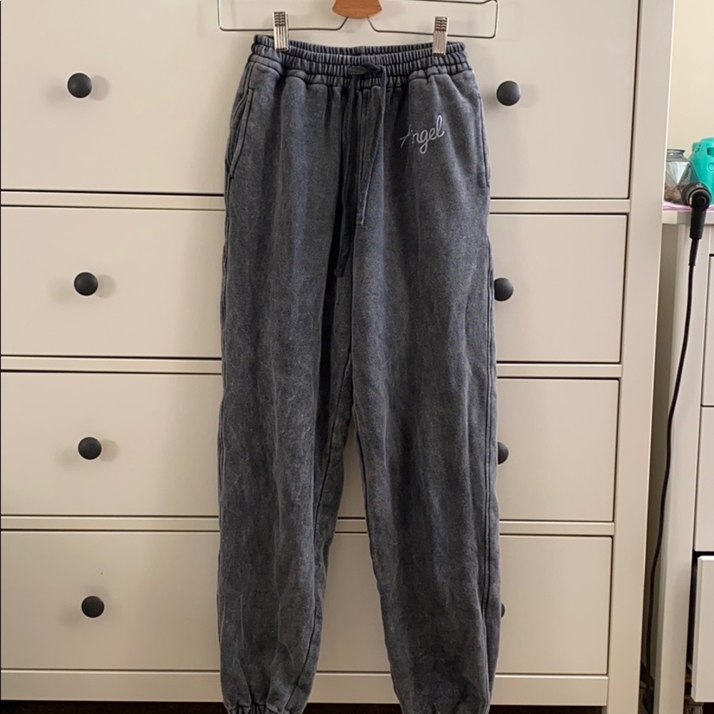 Motel Rocks acid grey wash sweatpants